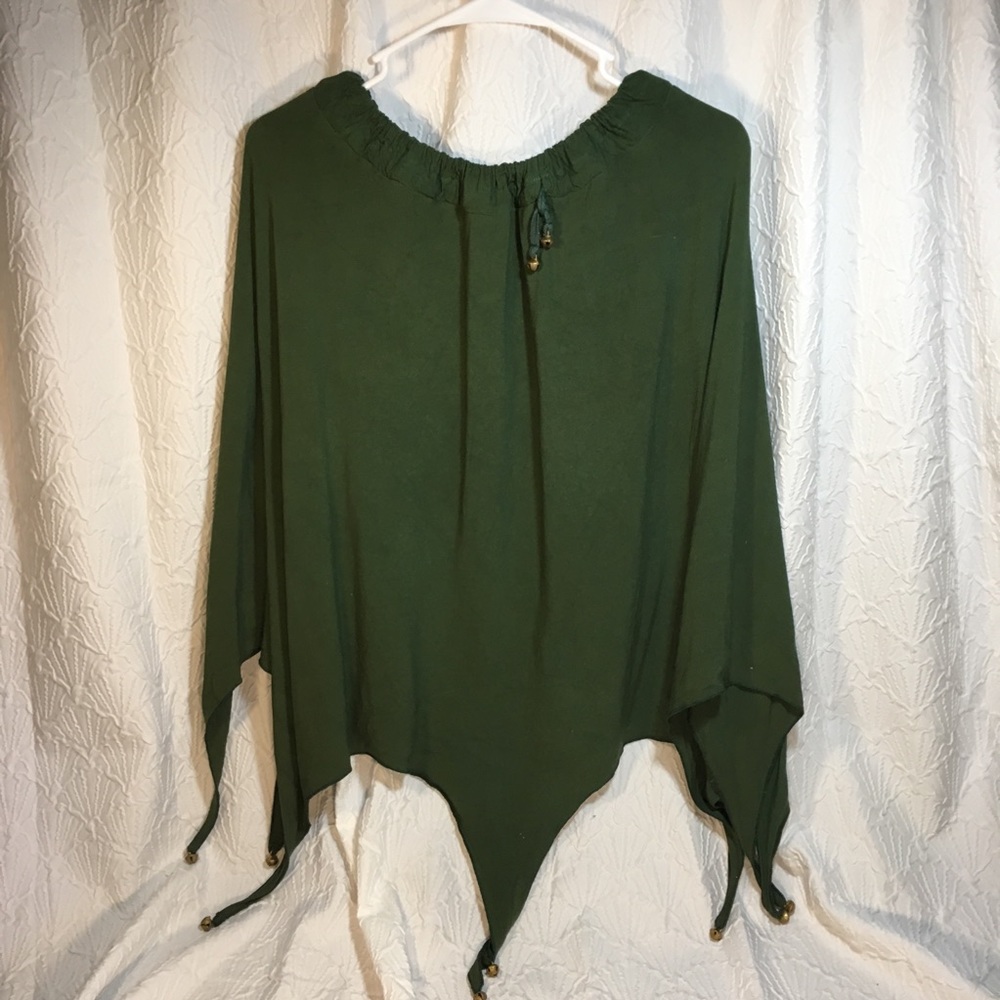 Moresca Renaissance green gypsy skirt w/ bells